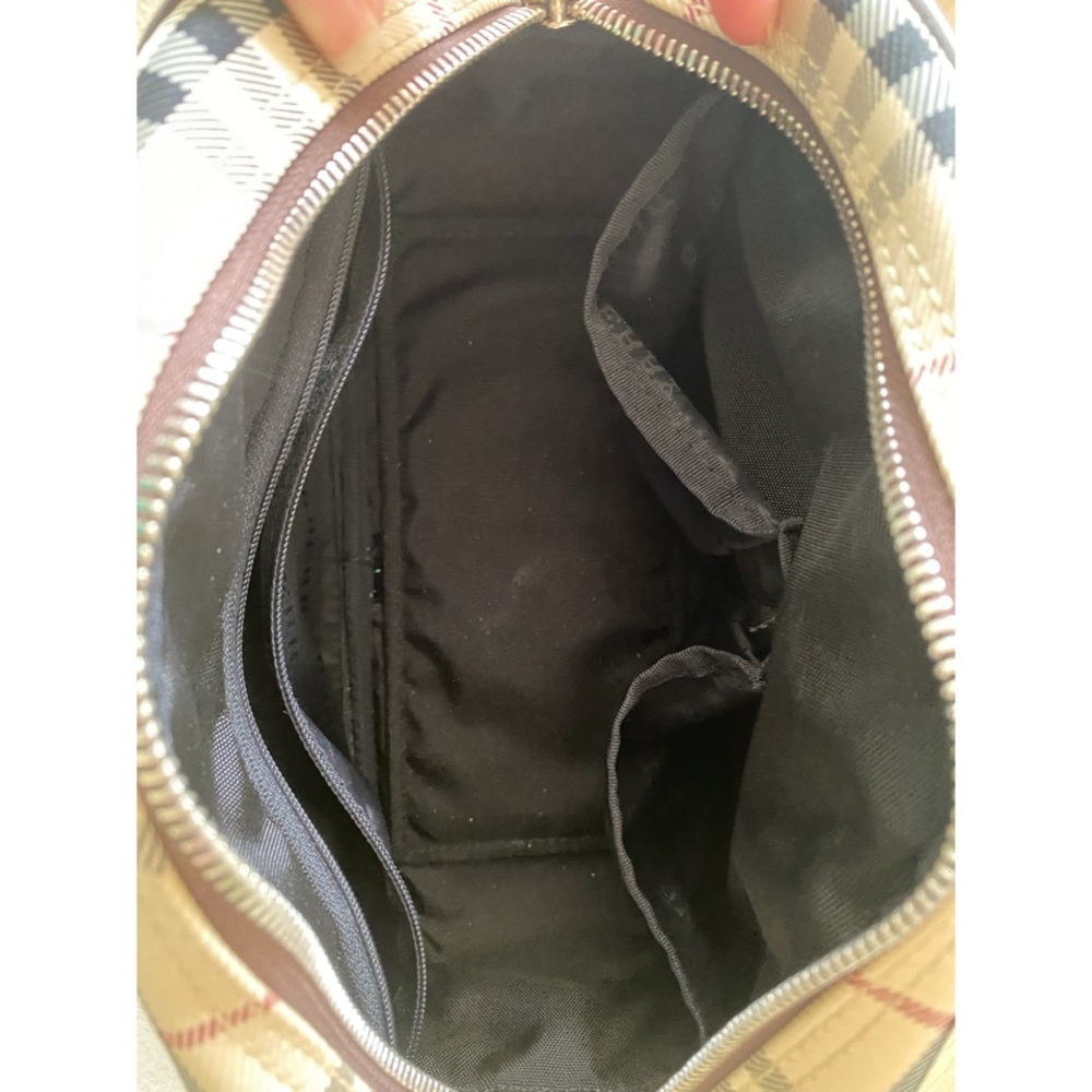 Burberry Vintage Nova Check Leather & Canvas Handbag - Picture 11 of 13